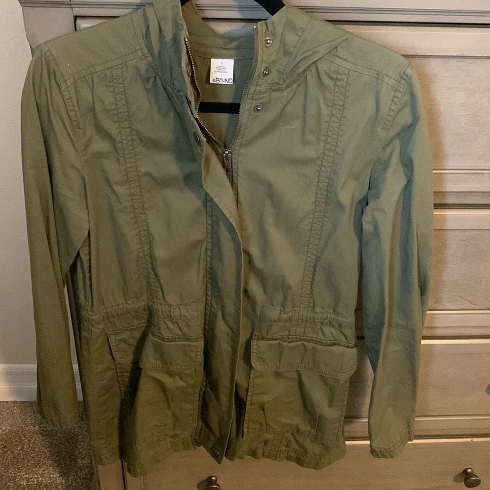 Abound lightweight green cargo jacket with pockets